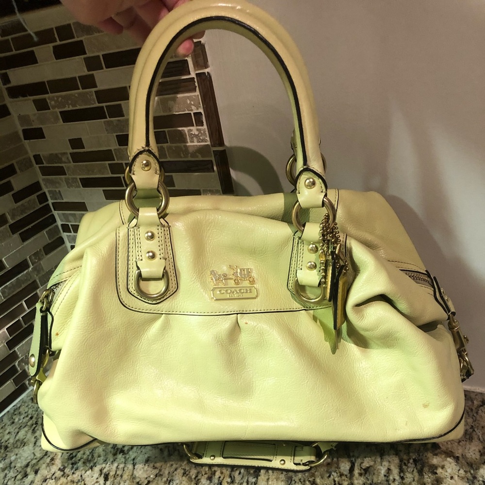 Coach MADISON SABRINA Green Leather Satchel  12937